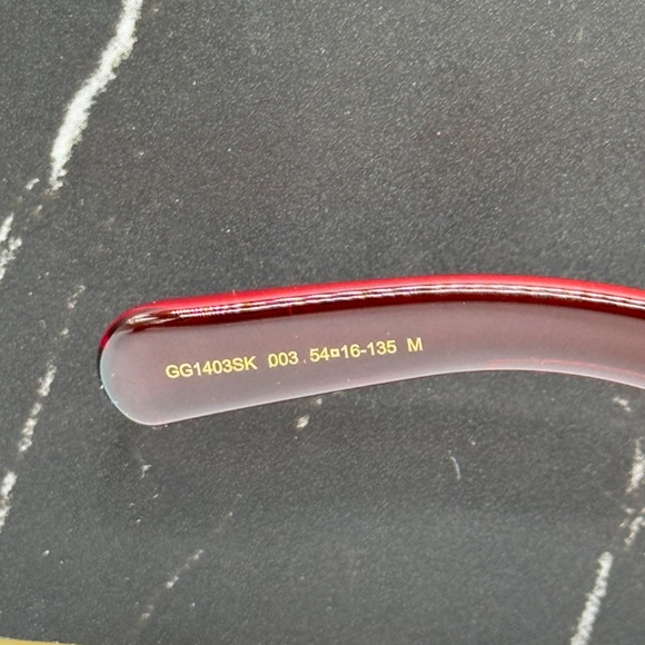 NEW GG1403SK 003 GUCCI RED BROWN SQUARE WOMEN GUCCI SUNGLASSES - Picture 9 of 12